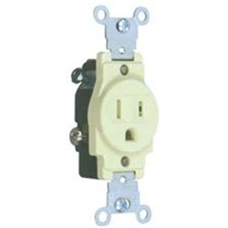 DOOMSDAY Industrial Grade Single Receptacle Ivory 15A-125V DO381342